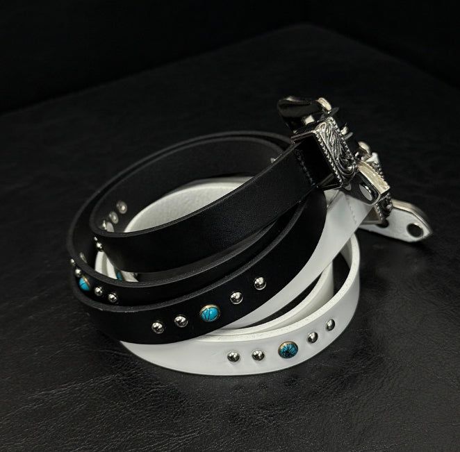 Ted Blue Stone Western Belt