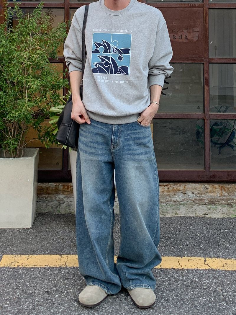 MR Dat long wide Denim