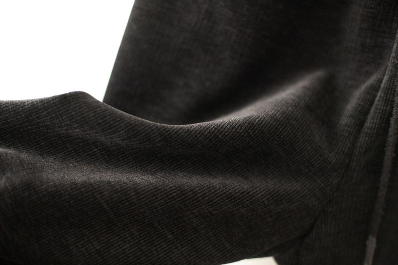 Corduroy boots cut pants (Black)