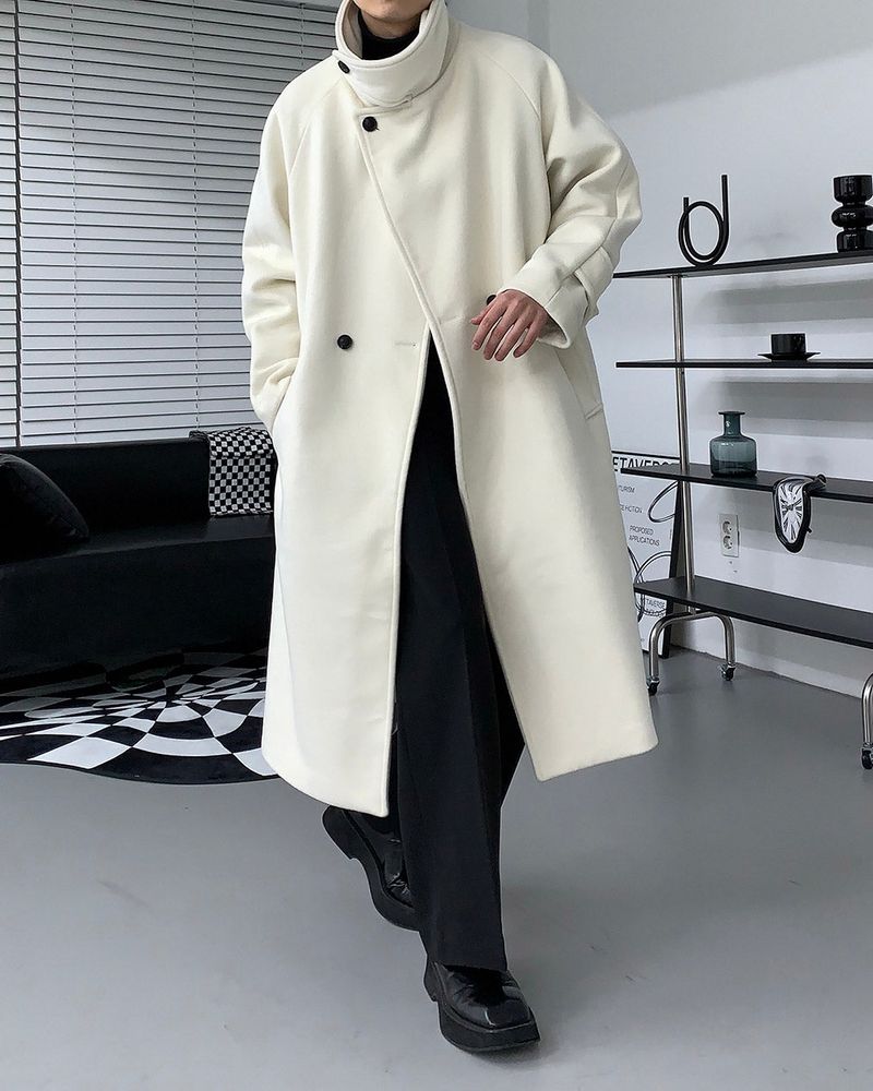SI High-Neck Long Coat (2 colors)