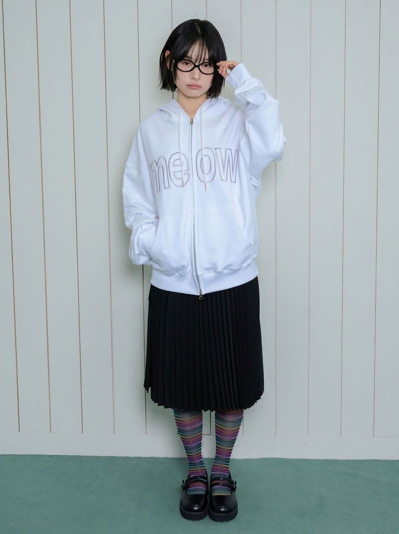 DOUBLE MOOD WRAP PLEATED SKIRT