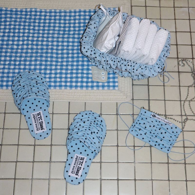 mimi bag (Sky Dot) + silver chain