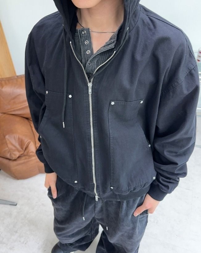 Edo Rivet Pocket Hooded Jacket