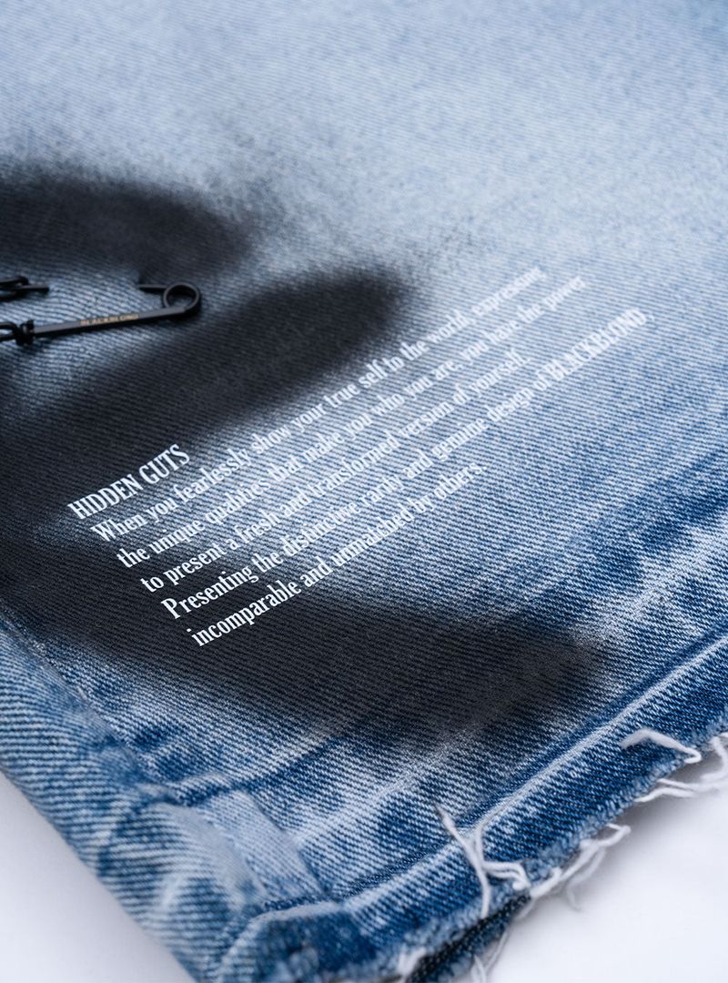 BBD Side Sprayed Custom Denim Shorts (Blue)