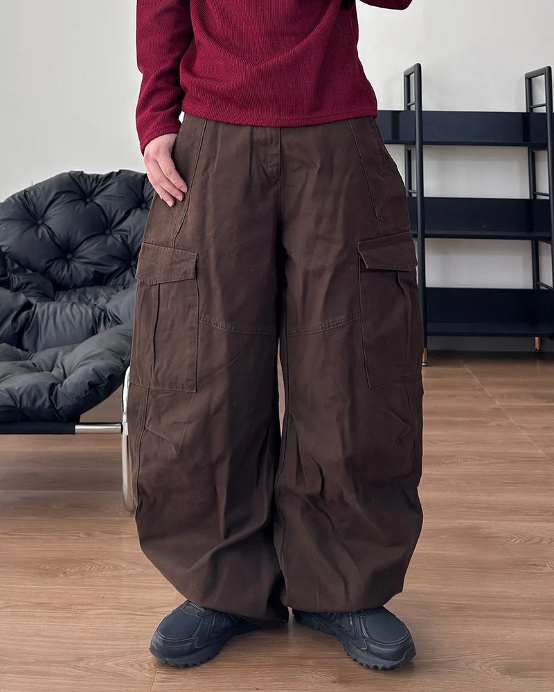 Cerne Dying Washed Curved Cargo Pants