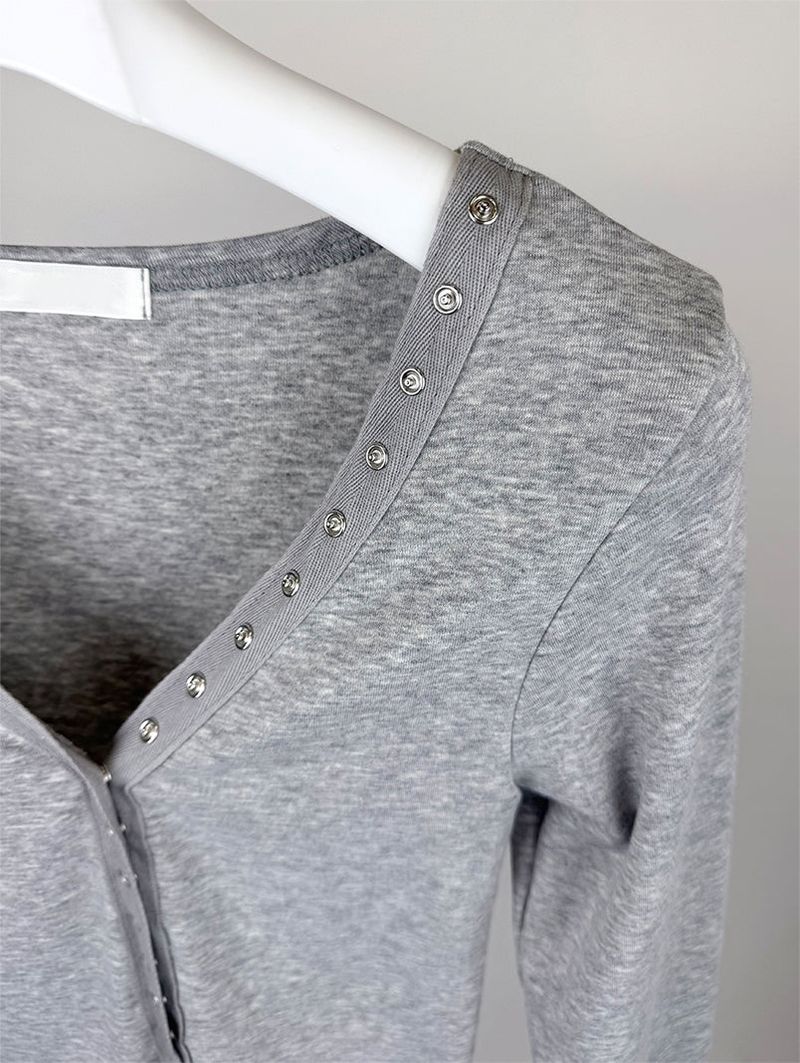 SNAP BUTTON NAPPING TEE (3C)