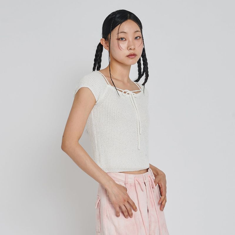 RUPIN 2WAY KNIT TOP _IVORY