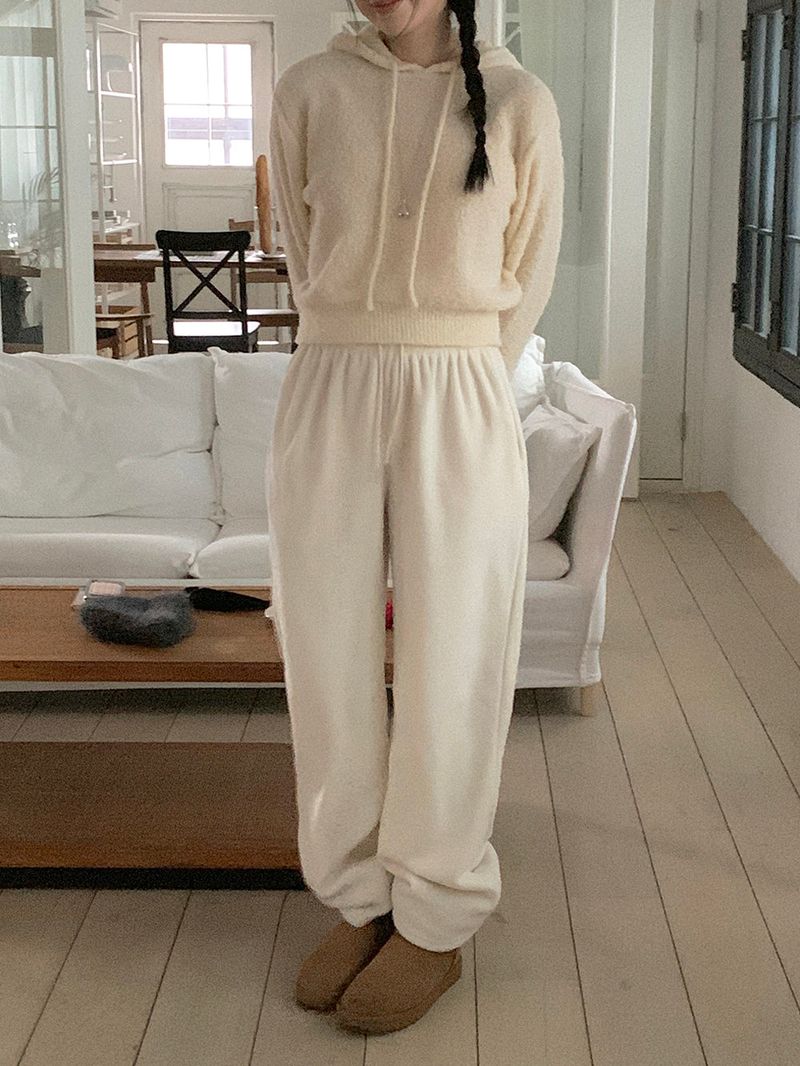 [MADE] Bear fleece-to-way wide pants