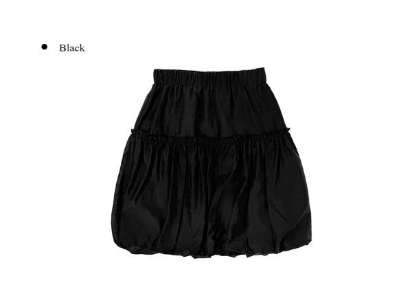 Buro Frill Banding Balloon Midi Skirt