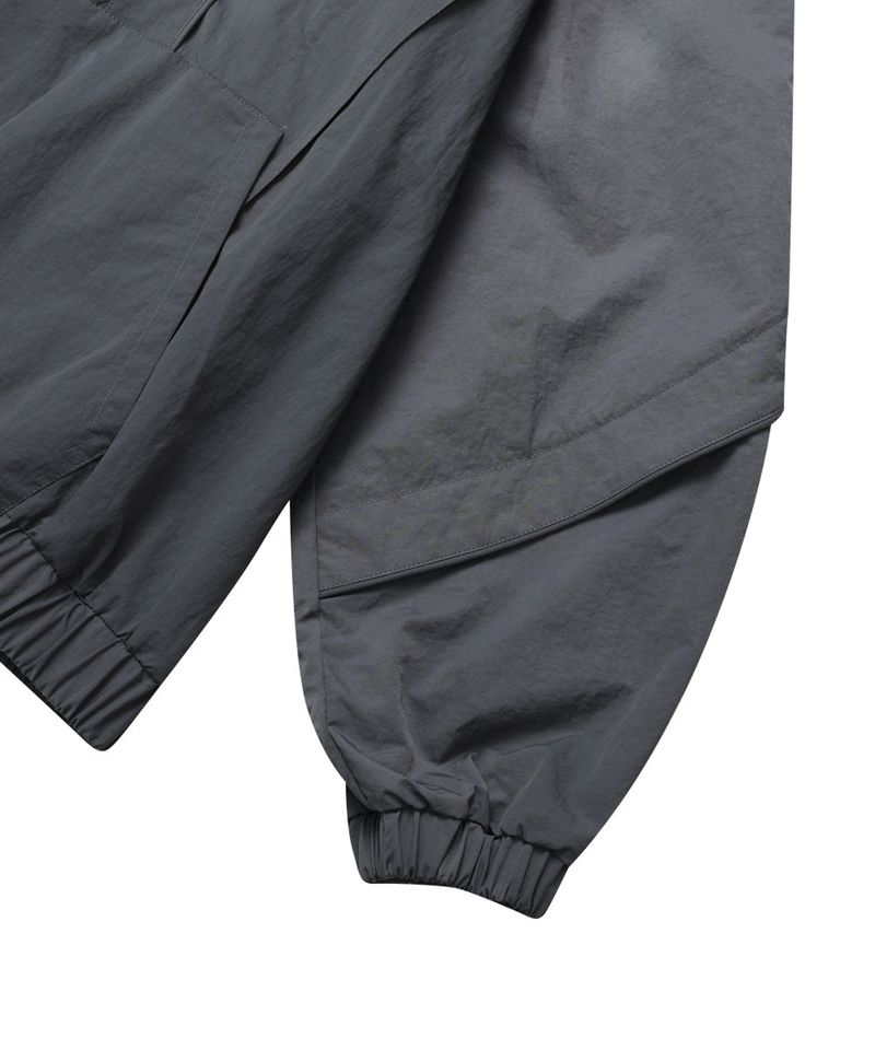 PIPPING MIX ANORAK HOODIE_GRAY