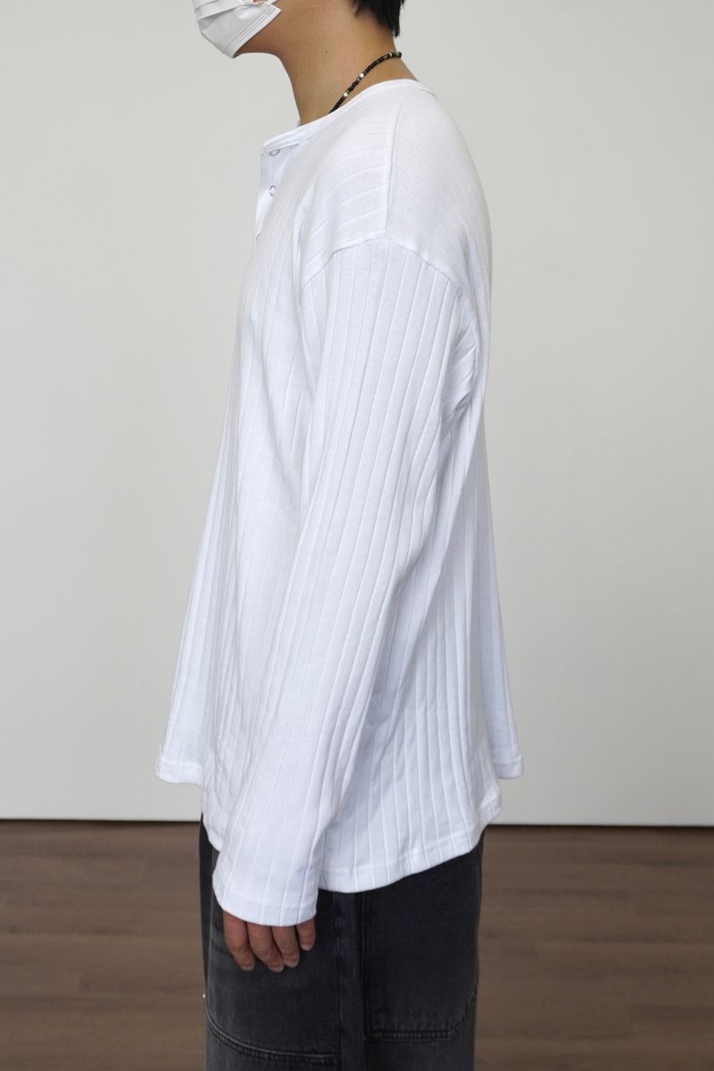 simple line henry neck long-sleeve 3C