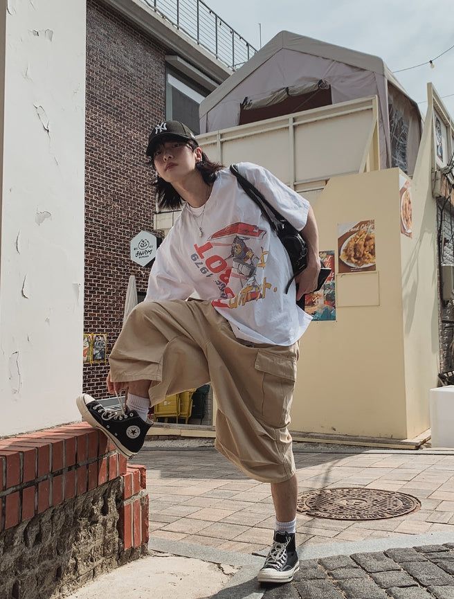Reason Bermuda Pintuck Cargo Pants