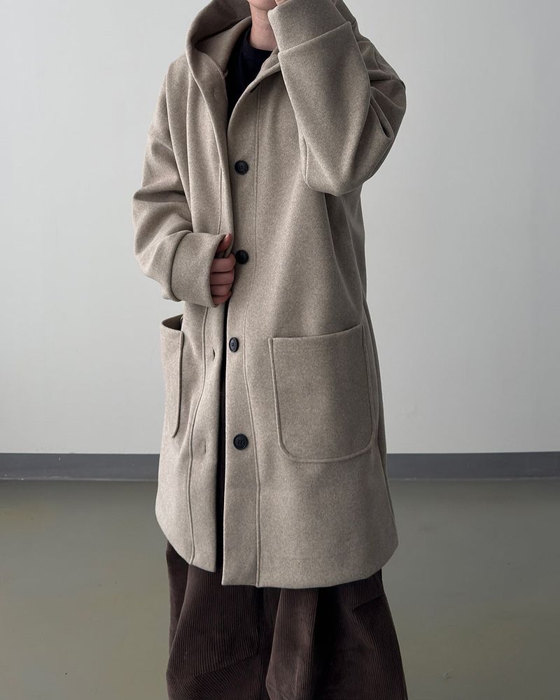 Koven Wool Hooded Coat