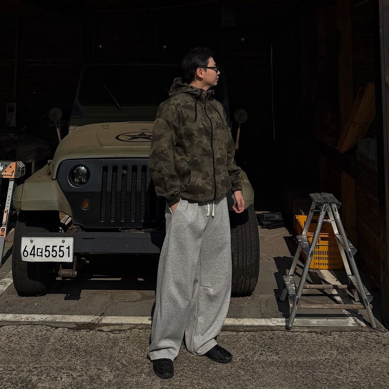 Camouflage Zipper Hooded Jacket