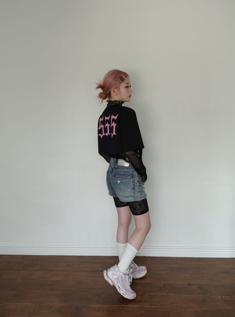 lace inner shorts - black