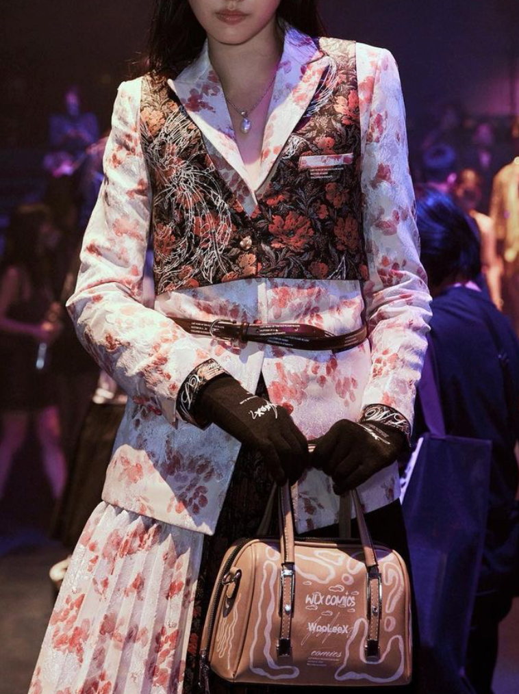 White Floral Suit