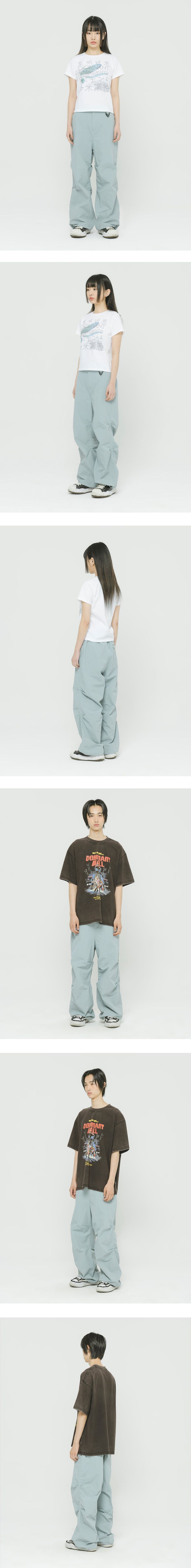 Double-Up Wide Pants  Sky Blue