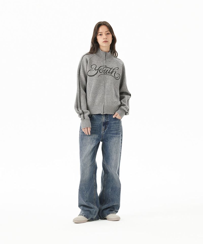 WASHED DART DENIM PANT