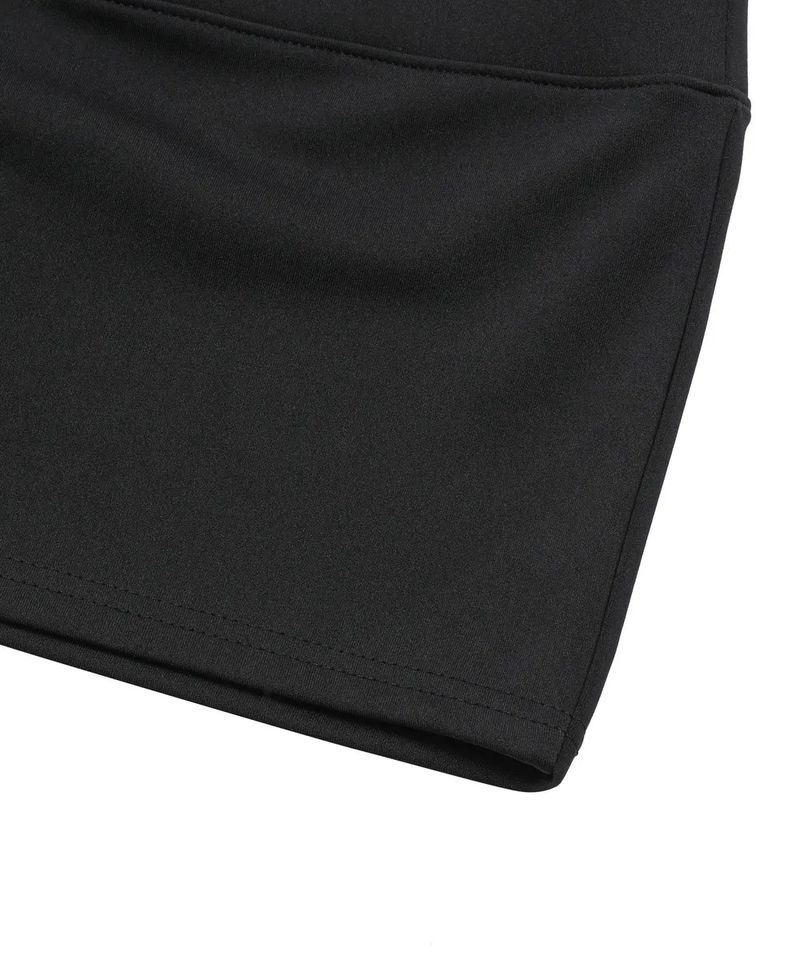 STRIA PUNCHING EYELET BANDING MINI SKIRT (2COLOR)
