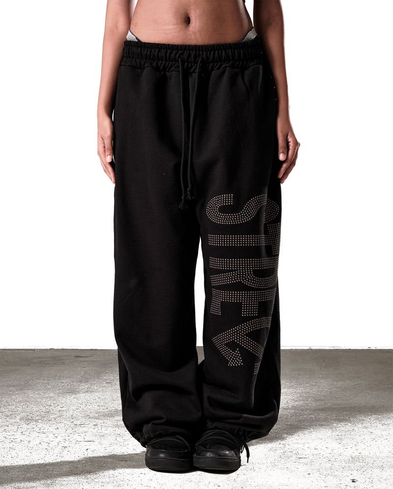 NO STRESS HOTFIX SET SWEATPANTS BLACK