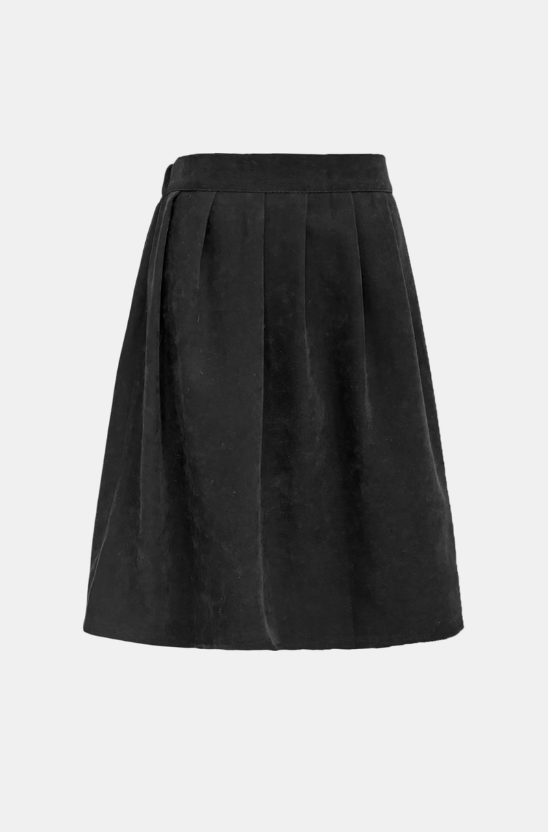 Knit Warmer Pintuck Midi Skirt