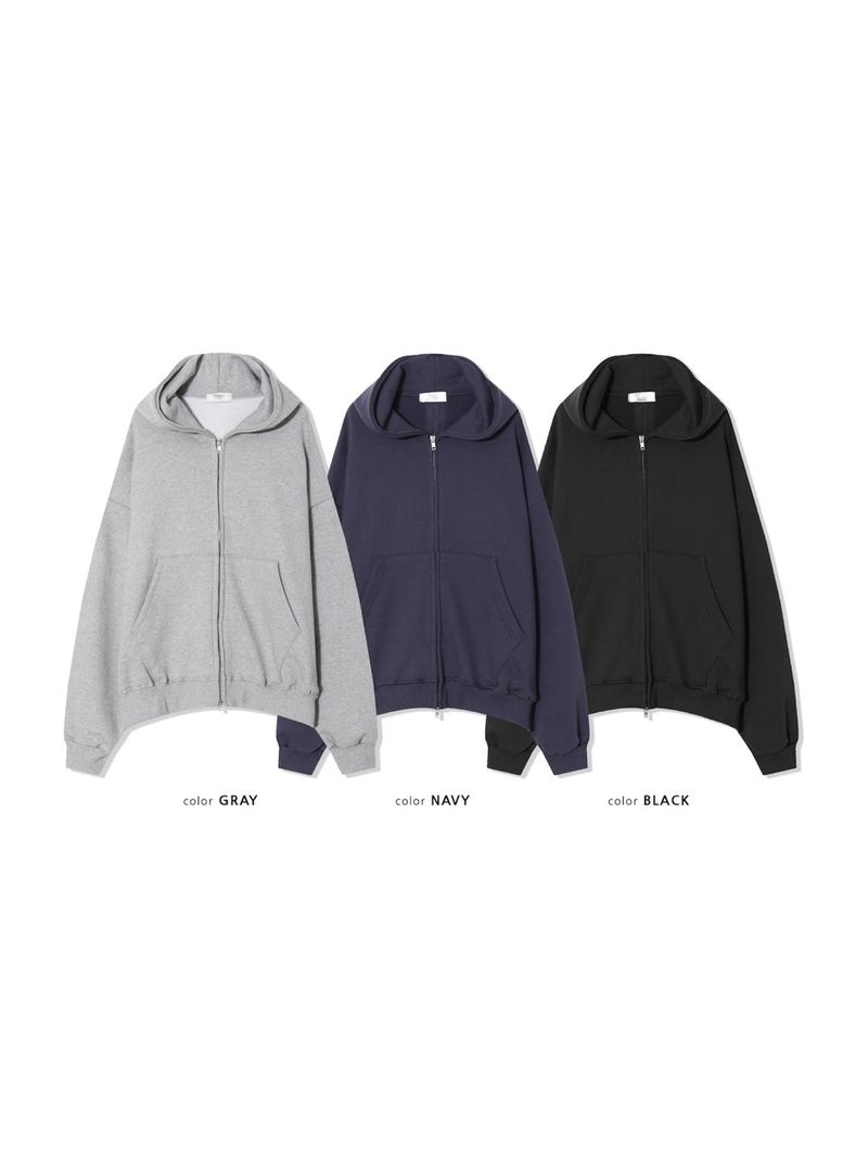 Curry Oversized Hooded Zip-Up (3 colors)