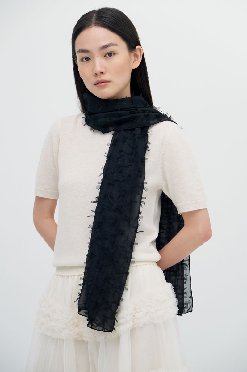Tassel Ribbon Layer Scarf_2 colors