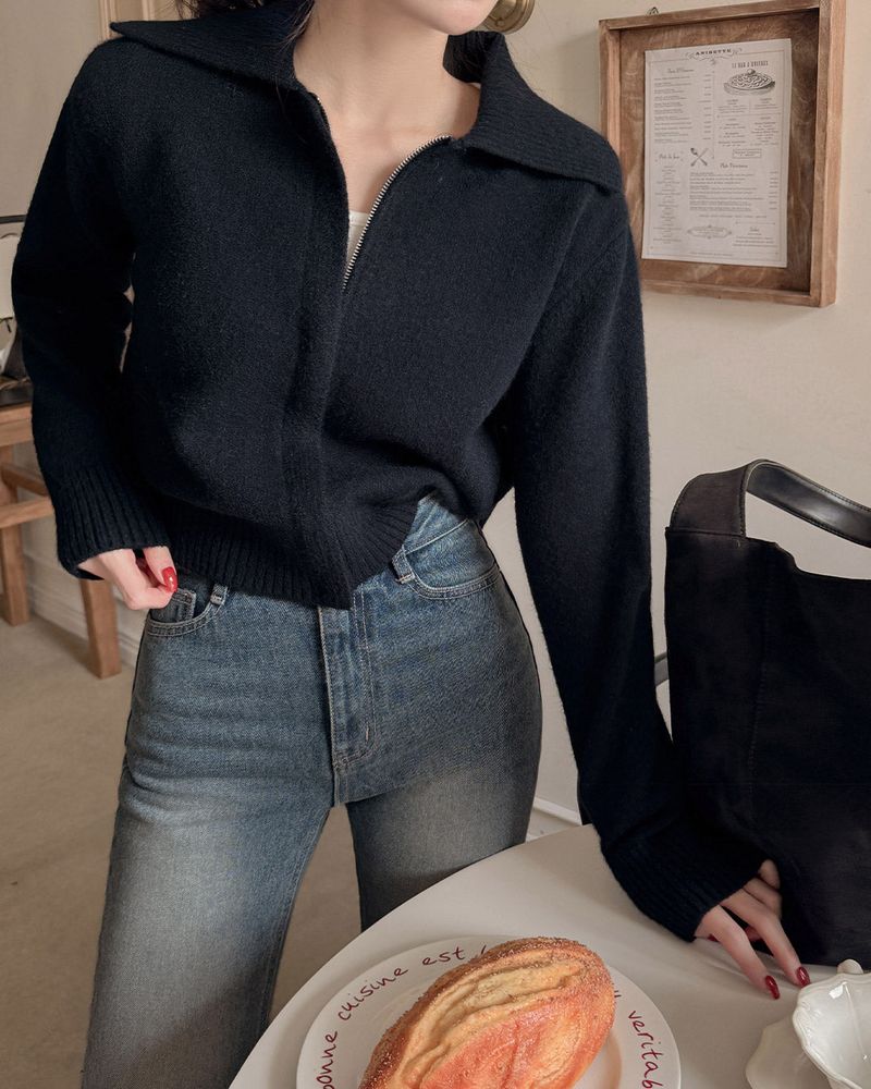 MAYBINS（メイビンス）の「Kara knit zip-up（Tops）」