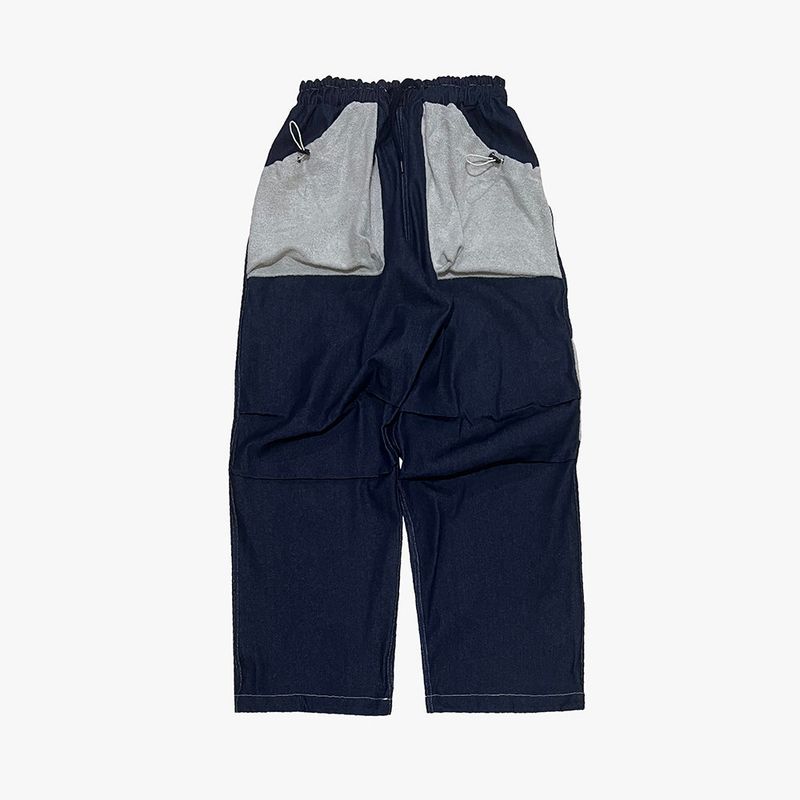 reverse terry pocket denim pants_blue