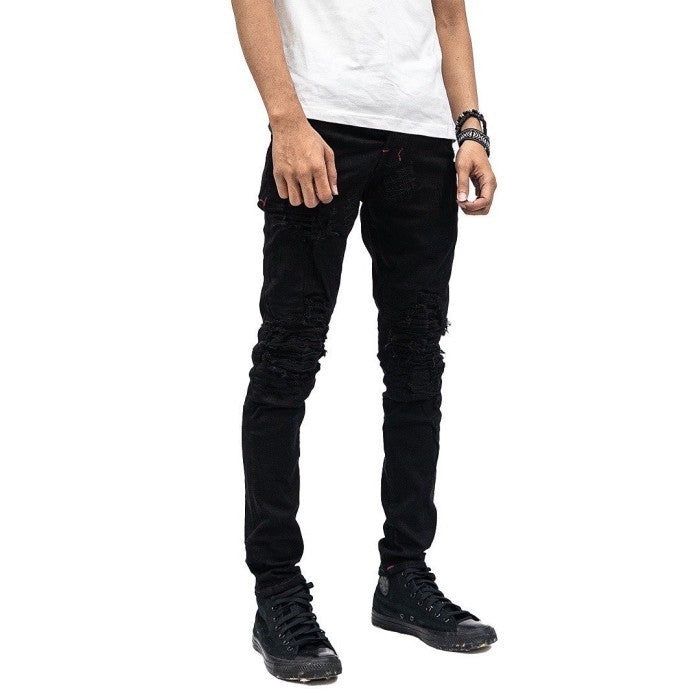 M1 Tri Biker Dark Black - Celana Jeans