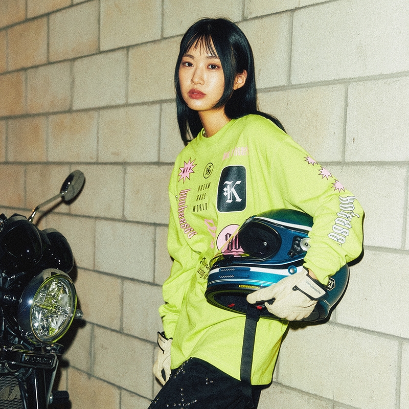 KOOKEESEE(クキシ)の「KOOKEESEE Racing tee (Neon Green)(Tops)」