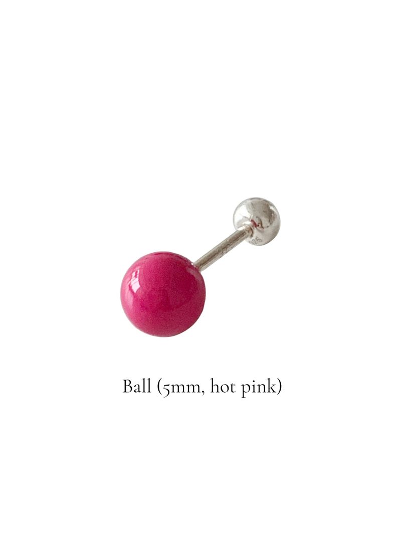 Rainbow doodle piercing (Hot pink)