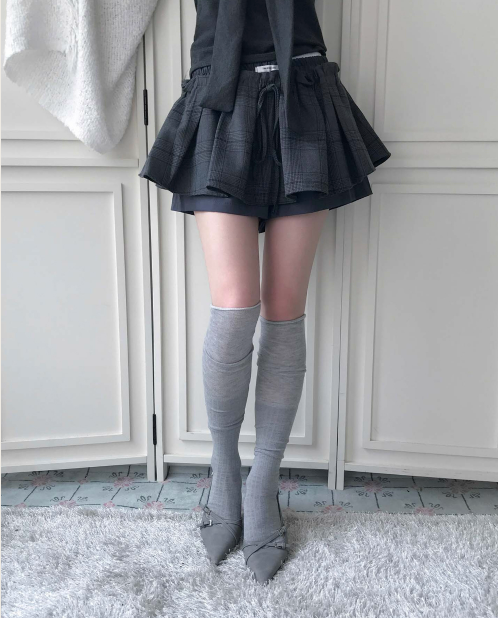 cloudemotion（クラウドエモーション）の「picona check plum layered sk（Skirts）」