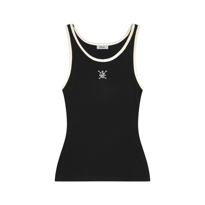 DVRK PRIVÉ MONOGRAM LOGO TANKTOP - BLACK