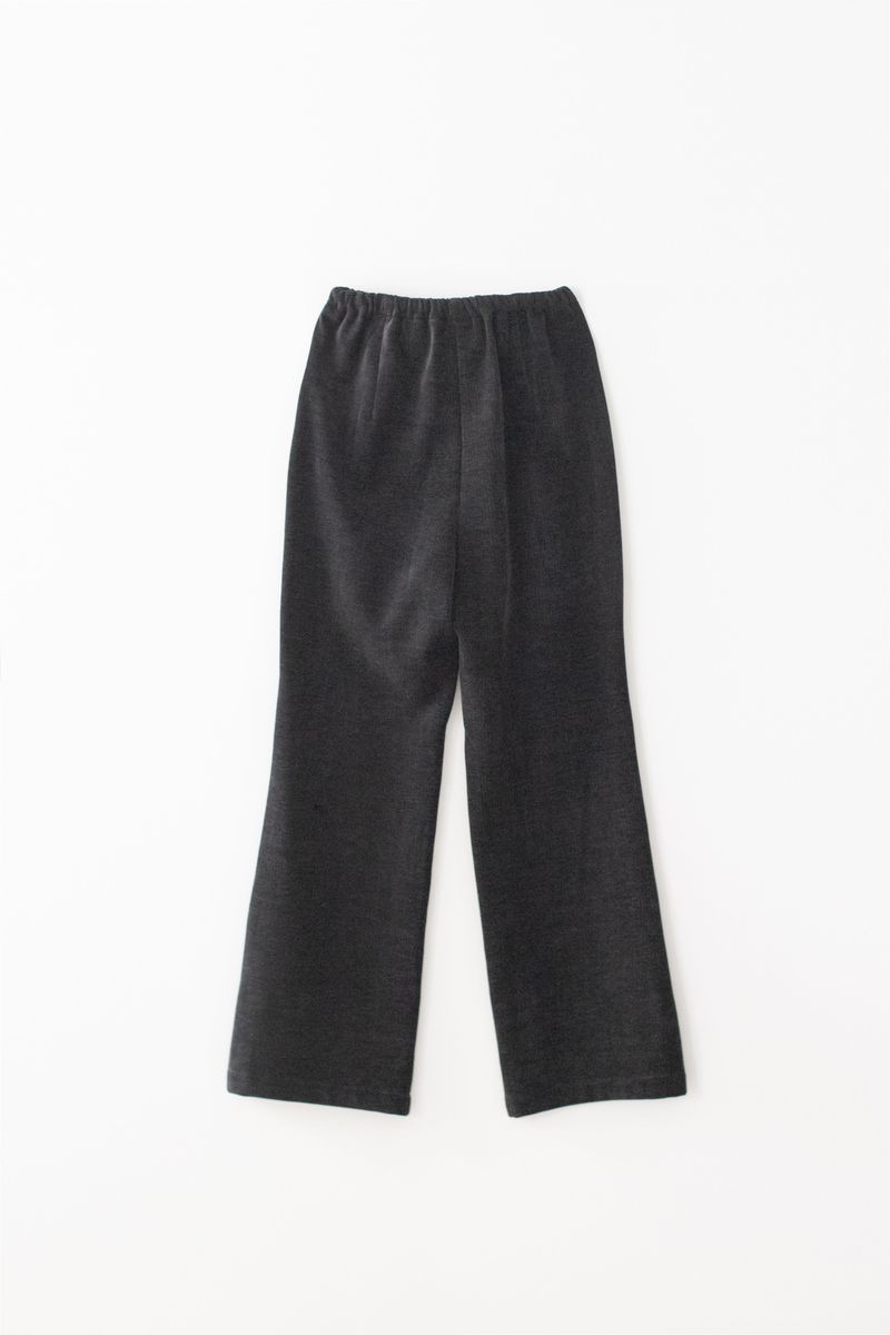 Corduroy boots cut pants (Black)