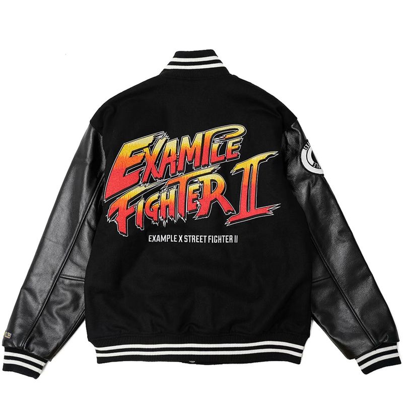 EXAMPLE x STREET FIGHTER II EXAMPLE FIGHTER STADIUM JACKET