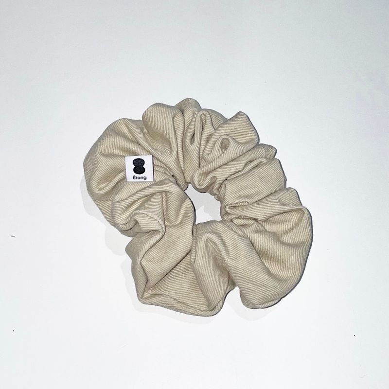 Étang Denim Scrunchie | Beige