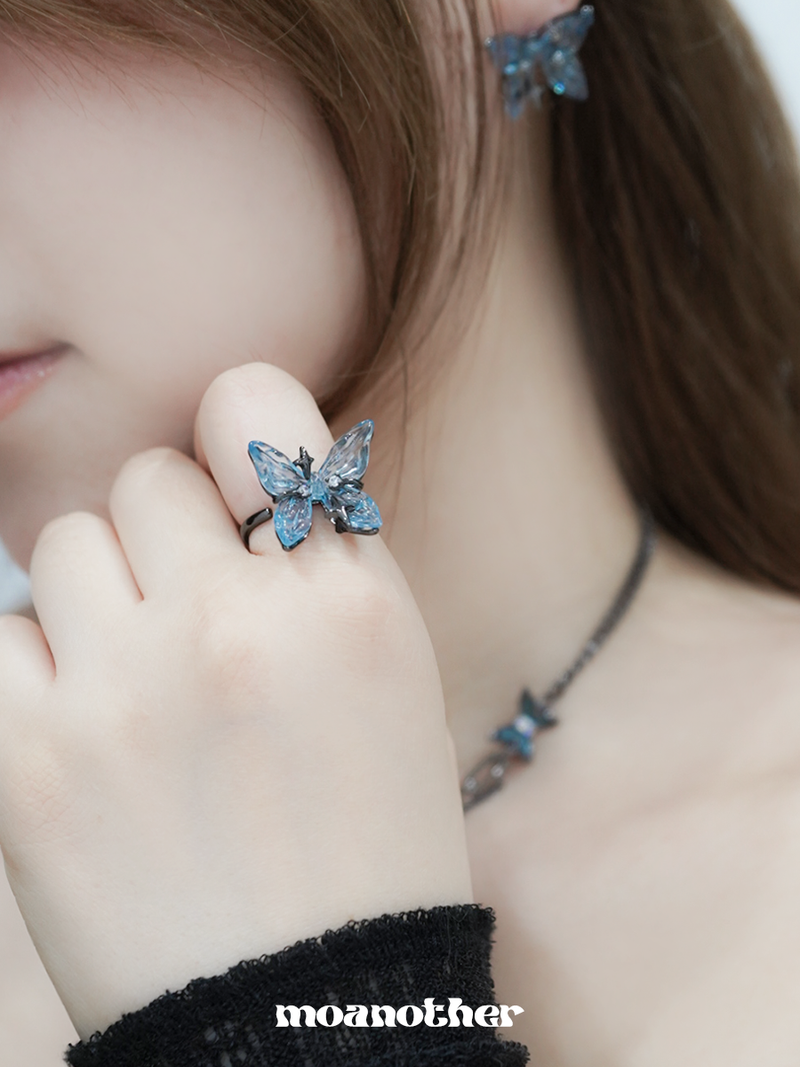 Blue Butterfly Ring