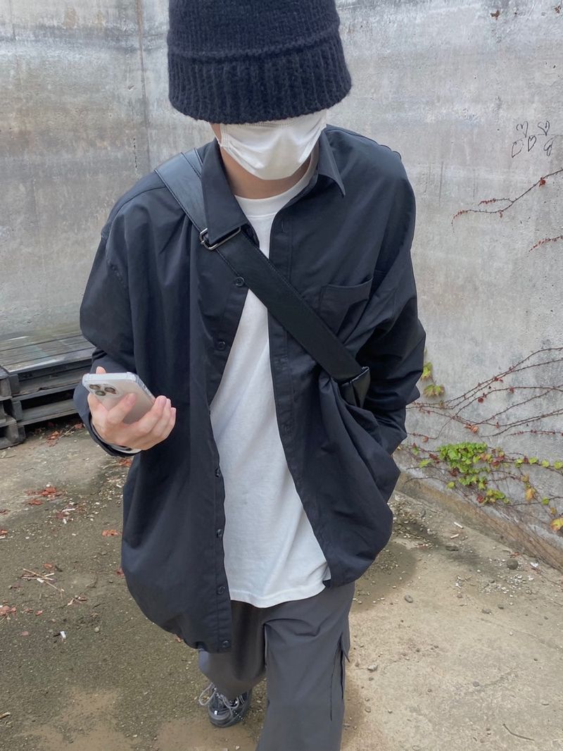 UNAIDUN overfit string long sleeve shirt 2C