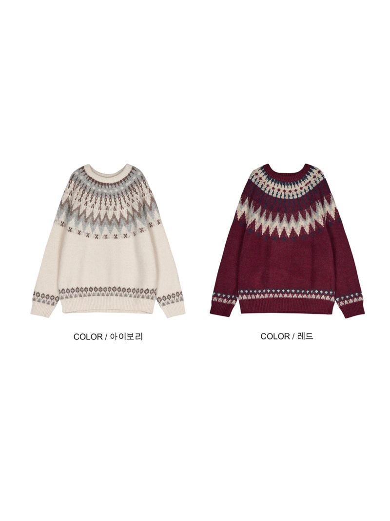 Melt Nordic Hair Knit