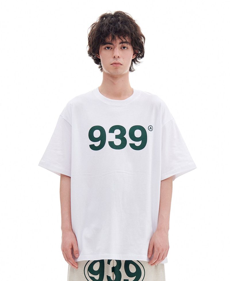 ARCHIVE BOLD(アーカイブボールド)の「939 LOGO T-SHIRTS (WHITE/GREEN)(Tops)」