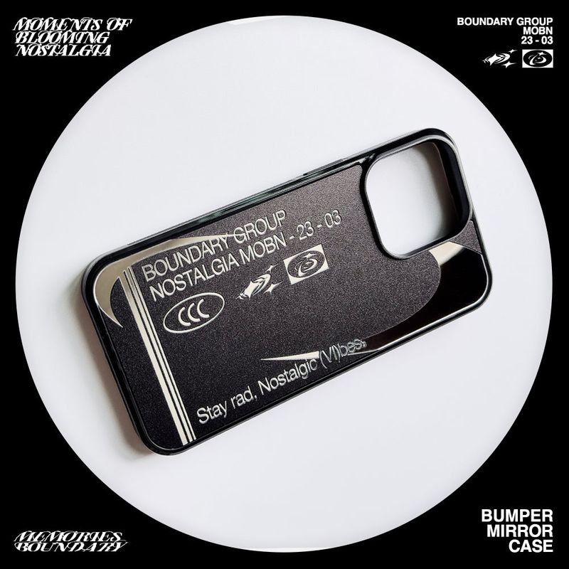 Nostalgic Vibes Bumper Mirror Phone Case (Black)