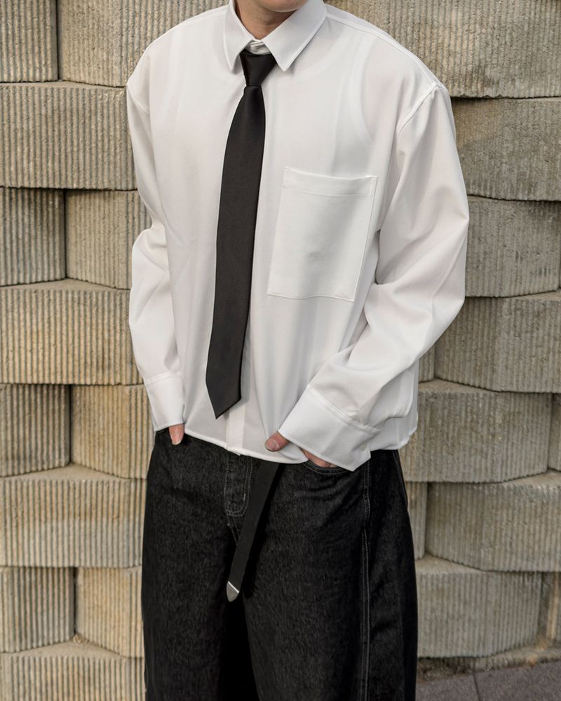 Aon Basic Cropped Shirt