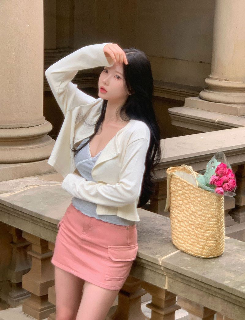 [BELLIDE MADE] side pockets, cargo miniskirts