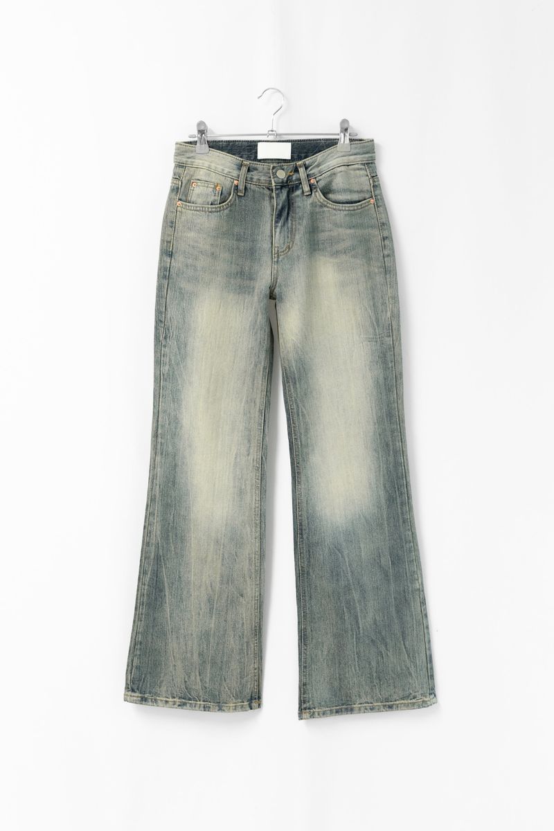 vintage washing bootscut denim(S-L)