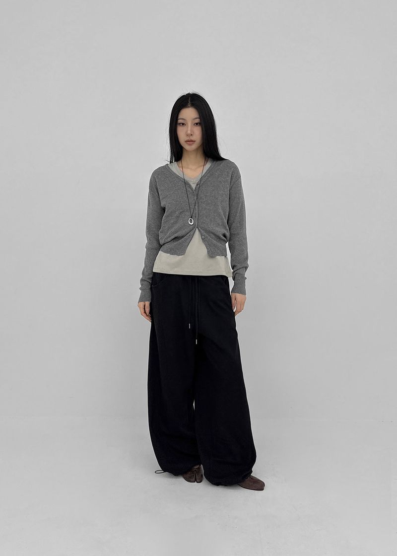[MADE] Leaf Linen-Like Back-Pocket Cotton Pants