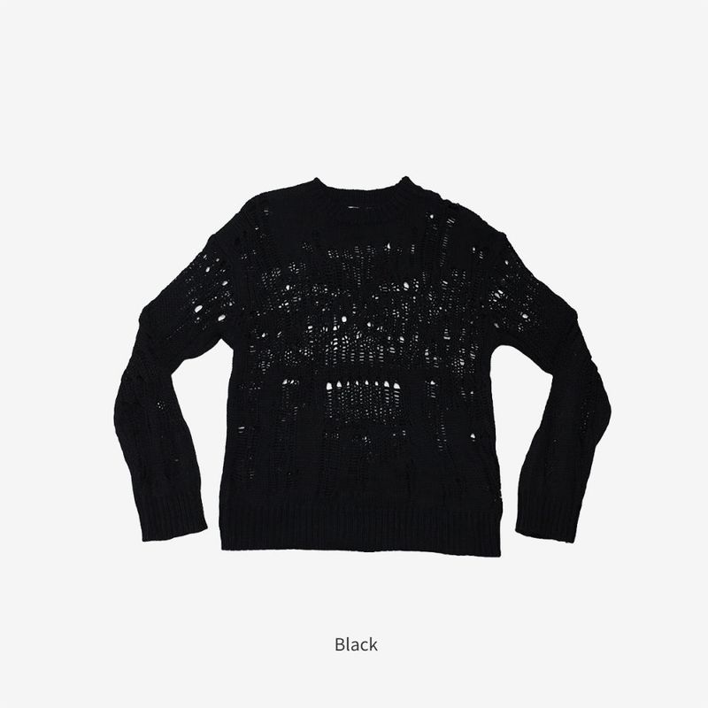Ruel See-through Punching Long Knit