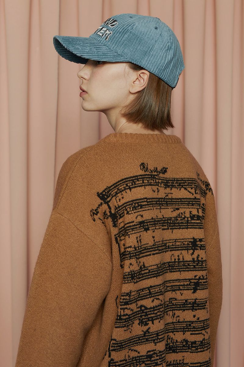 U SHEET MUSIC KNIT / CAMEL