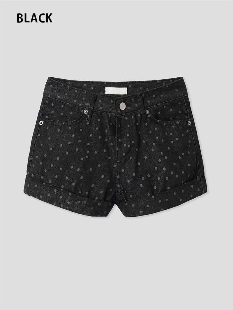 NONFADE DOT DENIM SHORTS (2C)