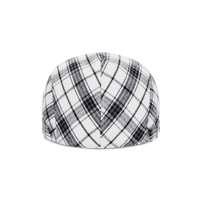 VA Square Belt Check Hunting Cap / Whitecheck